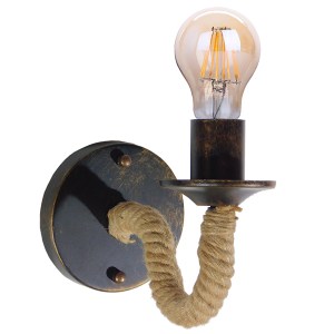 glo-01184-01184_002 GLOBOSTAR® DAKER 01184 VINTAGE ΕΠΙΤΟΙΧΙΟ ΦΩΤΙΣΤΙΚΟ ΑΠΛΙΚΑ ΜΟΝΟΦΩΤΟ 1 X E27 IP20 ΧΑΛΚΙΝΟ ΜΕ