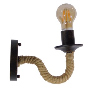 glo-01184-01184_2 GLOBOSTAR® DAKER 01184 VINTAGE ΕΠΙΤΟΙΧΙΟ ΦΩΤΙΣΤΙΚΟ ΑΠΛΙΚΑ ΜΟΝΟΦΩΤΟ 1 X E27 IP20 ΧΑΛΚΙΝΟ ΜΕ