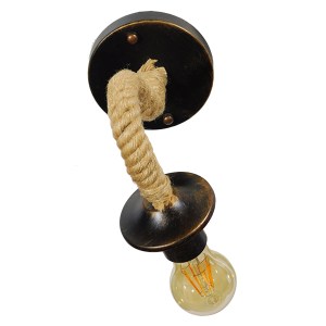 glo-01184-01184_5 GLOBOSTAR® DAKER 01184 VINTAGE ΕΠΙΤΟΙΧΙΟ ΦΩΤΙΣΤΙΚΟ ΑΠΛΙΚΑ ΜΟΝΟΦΩΤΟ 1 X E27 IP20 ΧΑΛΚΙΝΟ ΜΕ