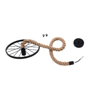 glo-01185-01185_10 GLOBOSTAR® VELO 01185 VINTAGE ΚΡΕΜΑΣΤΟ ΦΩΤΙΣΤΙΚΟ ΑΝΑΡΤΗΣΗ ΜΟΝΟΦΩΤΟ 1 X E27 IP20 ΜΑΥΡΟ ΜΕΤΑ