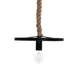 glo-01185-01185_5 GLOBOSTAR® VELO 01185 VINTAGE ΚΡΕΜΑΣΤΟ ΦΩΤΙΣΤΙΚΟ ΑΝΑΡΤΗΣΗ ΜΟΝΟΦΩΤΟ 1 X E27 IP20 ΜΑΥΡΟ ΜΕΤΑ