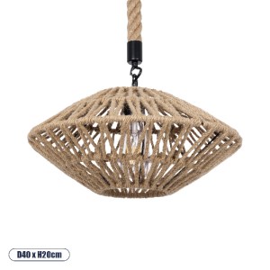 glo-01187-01187_0 GLOBOSTAR® NATHLEN 01187 VINTAGE ΚΡΕΜΑΣΤΟ ΦΩΤΙΣΤΙΚΟ ΠΛΕΓΜΑ ΜΟΝΟΦΩΤΟ 1 X E27 IP20 ΜΑΥΡΟ ΜΕΤ