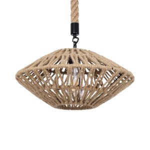 glo-01187-01187_2 GLOBOSTAR® NATHLEN 01187 VINTAGE ΚΡΕΜΑΣΤΟ ΦΩΤΙΣΤΙΚΟ ΠΛΕΓΜΑ ΜΟΝΟΦΩΤΟ 1 X E27 IP20 ΜΑΥΡΟ ΜΕΤ