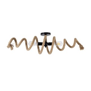 glo-01188-01188_2 GLOBOSTAR® SPIRAL 01188 VINTAGE ΦΩΤΙΣΤΙΚΟ ΟΡΟΦΗΣ ΠΛΕΓΜΑ ΔΙΦΩΤΟ 2 X E27 IP20 ΜΑΥΡΟ ΜΕΤΑΛΛΟ 