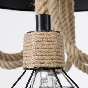 glo-01193-01193_15 GLOBOSTAR® HELLET 01193 VINTAGE ΚΡΕΜΑΣΤΟ ΦΩΤΙΣΤΙΚΟ ΠΛΕΓΜΑ ΠΟΛΥΦΩΤΟ 6 X E27 IP20 ΜΑΥΡΟ ΜΕΤΑ