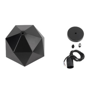 glo-01194-01194_11 GLOBOSTAR® HEXAGON 01194 ΜΟΝΤΕΡΝΟ ΚΡΕΜΑΣΤΟ ΦΩΤΙΣΤΙΚΟ ΚΑΜΠΑΝΑ ΜΟΝΟΦΩΤΟ 1 X E27 IP20 ΜΑΥΡΟ &