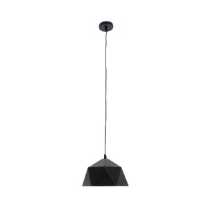 glo-01194-01194_4 GLOBOSTAR® HEXAGON 01194 ΜΟΝΤΕΡΝΟ ΚΡΕΜΑΣΤΟ ΦΩΤΙΣΤΙΚΟ ΚΑΜΠΑΝΑ ΜΟΝΟΦΩΤΟ 1 X E27 IP20 ΜΑΥΡΟ &