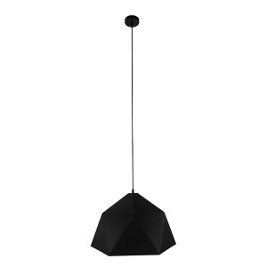 glo-01195-01195_2 GLOBOSTAR® HEXAGON 01195 ΜΟΝΤΕΡΝΟ ΚΡΕΜΑΣΤΟ ΦΩΤΙΣΤΙΚΟ ΚΑΜΠΑΝΑ ΜΟΝΟΦΩΤΟ 1 X E27 IP20 ΜΑΥΡΟ &