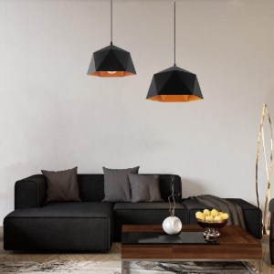 glo-01195-post_192 GLOBOSTAR® HEXAGON 01195 ΜΟΝΤΕΡΝΟ ΚΡΕΜΑΣΤΟ ΦΩΤΙΣΤΙΚΟ ΚΑΜΠΑΝΑ ΜΟΝΟΦΩΤΟ 1 X E27 IP20 ΜΑΥΡΟ &