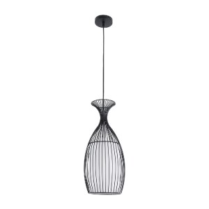 glo-01196-01196_3 GLOBOSTAR® REA 01196 ΜΟΝΤΕΡΝΟ ΚΡΕΜΑΣΤΟ ΦΩΤΙΣΤΙΚΟ ΠΛΕΓΜΑ ΜΟΝΟΦΩΤΟ 1 X E27 IP20 ΜΑΥΡΟ ΜΕΤΑΛΛ