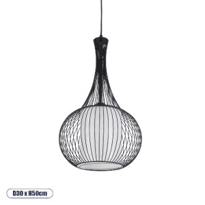 glo-01198-01198_0 GLOBOSTAR® LILY 01198 ΜΟΝΤΕΡΝΟ ΚΡΕΜΑΣΤΟ ΦΩΤΙΣΤΙΚΟ ΟΡΟΦΗΣ ΜΕ ΝΤΟΥΙ 1 X E27 AC 220-240V IP20