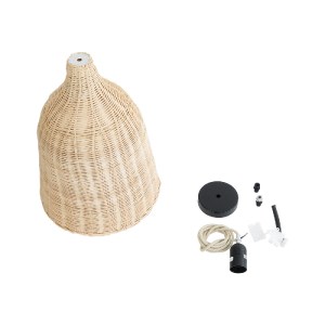 glo-01202-01202_10 GLOBOSTAR® BAHAMAS 01202 BOHO ΚΡΕΜΑΣΤΟ ΦΩΤΙΣΤΙΚΟ ΚΑΜΠΑΝΑ ΜΟΝΟΦΩΤΟ 1 X E27 IP20 ΜΠΕΖ ΞΥΛΟ -