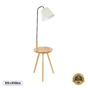 glo-01206-01206_0 GLOBOSTAR® TIFFANY 01206 ΜΟΝΤΕΡΝΟ ΕΠΙΔΑΠΕΔΙΟ ΦΩΤΙΣΤΙΚΟ ΜΟΝΟΦΩΤΟ 1 X E27 IP20 ΜΠΕΖ ΞΥΛΟ, ΛΕ