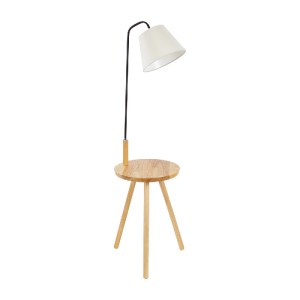glo-01206-01206_2 GLOBOSTAR® TIFFANY 01206 ΜΟΝΤΕΡΝΟ ΕΠΙΔΑΠΕΔΙΟ ΦΩΤΙΣΤΙΚΟ ΜΟΝΟΦΩΤΟ 1 X E27 IP20 ΜΠΕΖ ΞΥΛΟ, ΛΕ