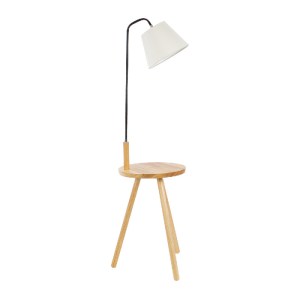 glo-01206-01206_3 GLOBOSTAR® TIFFANY 01206 ΜΟΝΤΕΡΝΟ ΕΠΙΔΑΠΕΔΙΟ ΦΩΤΙΣΤΙΚΟ ΜΟΝΟΦΩΤΟ 1 X E27 IP20 ΜΠΕΖ ΞΥΛΟ, ΛΕ