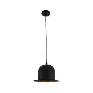 glo-01214-01214_4 GLOBOSTAR® CHARLO 01214 VINTAGE ΚΡΕΜΑΣΤΟ ΦΩΤΙΣΤΙΚΟ ΚΑΜΠΑΝΑ ΜΟΝΟΦΩΤΟ 1 X E27 IP20 ΜΑΥΡΟ & Χ