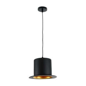 glo-01215-01215_3 GLOBOSTAR® SHERLOCK 01215 VINTAGE ΚΡΕΜΑΣΤΟ ΦΩΤΙΣΤΙΚΟ ΚΑΜΠΑΝΑ ΜΟΝΟΦΩΤΟ 1 X E27 IP20 ΜΑΥΡΟ Μ