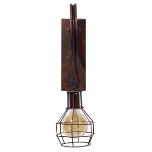 glo-01216-01216_004 GLOBOSTAR® RYDON 01216 VINTAGE ΕΠΙΤΟΙΧΙΟ ΦΩΤΙΣΤΙΚΟ ΑΠΛΙΚΑ ΜΟΝΟΦΩΤΟ 1 X E27 IP20 ΧΑΛΚΙΝΟ ΜΕ