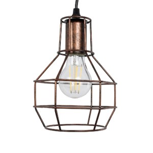 glo-01216-01216_6 GLOBOSTAR® RYDON 01216 VINTAGE ΕΠΙΤΟΙΧΙΟ ΦΩΤΙΣΤΙΚΟ ΑΠΛΙΚΑ ΜΟΝΟΦΩΤΟ 1 X E27 IP20 ΧΑΛΚΙΝΟ ΜΕΤΑΛΛΟ - Μ15 X Π30 X Υ60CM
