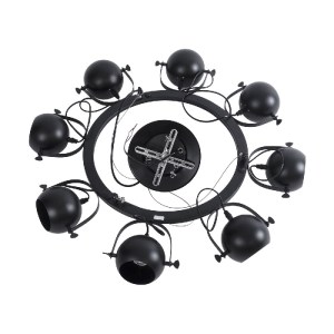 glo-01219-01219_12 GLOBOSTAR® LINNYA 01219 ΜΟΝΤΕΡΝΟ ΚΡΕΜΑΣΤΟ ΦΩΤΙΣΤΙΚΟ ΑΝΑΡΤΗΣΗ ΠΟΛΥΦΩΤΟ 8 X E27 IP20 ΜΑΥΡΟ Μ