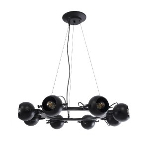 glo-01219-01219_4 GLOBOSTAR® LINNYA 01219 ΜΟΝΤΕΡΝΟ ΚΡΕΜΑΣΤΟ ΦΩΤΙΣΤΙΚΟ ΑΝΑΡΤΗΣΗ ΠΟΛΥΦΩΤΟ 8 X E27 IP20 ΜΑΥΡΟ Μ