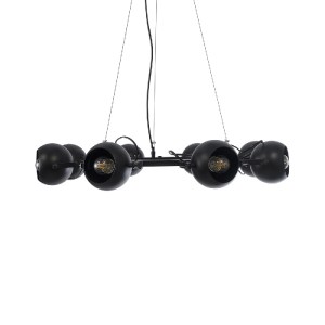 glo-01219-01219_5 GLOBOSTAR® LINNYA 01219 ΜΟΝΤΕΡΝΟ ΚΡΕΜΑΣΤΟ ΦΩΤΙΣΤΙΚΟ ΑΝΑΡΤΗΣΗ ΠΟΛΥΦΩΤΟ 8 X E27 IP20 ΜΑΥΡΟ Μ