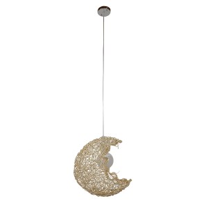 glo-01222-01222a GLOBOSTAR® CRESCENT 01222 VINTAGE ΚΡΕΜΑΣΤΟ ΦΩΤΙΣΤΙΚΟ ΦΙΓΟΥΡΑ ΜΟΝΟΦΩΤΟ 1 X E27 IP20 ΜΠΕΖ ΣΧ