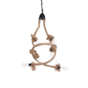 glo-01229-01229_2 GLOBOSTAR® HAMTINE 01229 VINTAGE ΚΡΕΜΑΣΤΟ ΦΩΤΙΣΤΙΚΟ ΑΝΑΡΤΗΣΗ ΠΟΛΥΦΩΤΟ 6 X E27 IP20 ΜΑΥΡΟ Μ