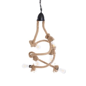 glo-01229-01229_7 GLOBOSTAR® HAMTINE 01229 VINTAGE ΚΡΕΜΑΣΤΟ ΦΩΤΙΣΤΙΚΟ ΑΝΑΡΤΗΣΗ ΠΟΛΥΦΩΤΟ 6 X E27 IP20 ΜΑΥΡΟ Μ