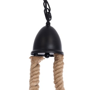 glo-01229-01229_8 GLOBOSTAR® HAMTINE 01229 VINTAGE ΚΡΕΜΑΣΤΟ ΦΩΤΙΣΤΙΚΟ ΑΝΑΡΤΗΣΗ ΠΟΛΥΦΩΤΟ 6 X E27 IP20 ΜΑΥΡΟ Μ