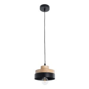 glo-01233-01233_4 GLOBOSTAR® RUHIEL 01233 ΜΟΝΤΕΡΝΟ ΚΡΕΜΑΣΤΟ ΦΩΤΙΣΤΙΚΟ ΚΑΜΠΑΝΑ ΜΟΝΟΦΩΤΟ 1 X E27 IP20 ΜΑΥΡΟ ΜΕ