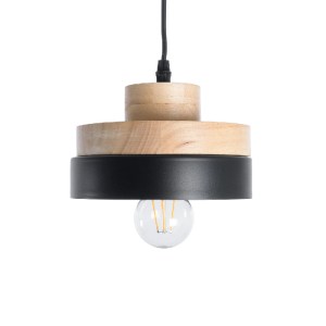 glo-01233-01233_5 GLOBOSTAR® RUHIEL 01233 ΜΟΝΤΕΡΝΟ ΚΡΕΜΑΣΤΟ ΦΩΤΙΣΤΙΚΟ ΚΑΜΠΑΝΑ ΜΟΝΟΦΩΤΟ 1 X E27 IP20 ΜΑΥΡΟ ΜΕ