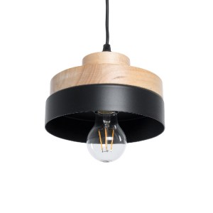glo-01233-01233_6 GLOBOSTAR® RUHIEL 01233 ΜΟΝΤΕΡΝΟ ΚΡΕΜΑΣΤΟ ΦΩΤΙΣΤΙΚΟ ΚΑΜΠΑΝΑ ΜΟΝΟΦΩΤΟ 1 X E27 IP20 ΜΑΥΡΟ ΜΕ