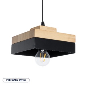 glo-01234-01234_0 GLOBOSTAR® RUHIEL 01234 ΜΟΝΤΕΡΝΟ ΚΡΕΜΑΣΤΟ ΦΩΤΙΣΤΙΚΟ ΚΑΜΠΑΝΑ ΜΟΝΟΦΩΤΟ 1 X E27 IP20 ΜΑΥΡΟ ΜΕ
