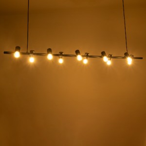 glo-01242-01242_3 GLOBOSTAR® ALFREDA 01242 ΜΟΝΤΕΡΝΟ ΚΡΕΜΑΣΤΟ ΦΩΤΙΣΤΙΚΟ ΡΑΓΑ ΠΟΛΥΦΩΤΟ 10 X E27 IP20 ΜΑΥΡΟ ΜΕΤ