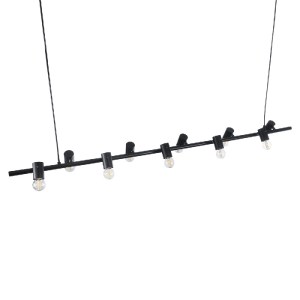 glo-01242-01242_6 GLOBOSTAR® ALFREDA 01242 ΜΟΝΤΕΡΝΟ ΚΡΕΜΑΣΤΟ ΦΩΤΙΣΤΙΚΟ ΡΑΓΑ ΠΟΛΥΦΩΤΟ 10 X E27 IP20 ΜΑΥΡΟ ΜΕΤ