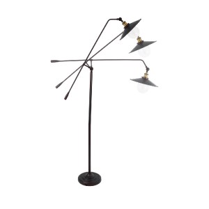 glo-01243-01243_6 GLOBOSTAR® SILENE 01243 VINTAGE ΕΠΙΔΑΠΕΔΙΟ ΦΩΤΙΣΤΙΚΟ ΜΟΝΟΦΩΤΟ 1 X E27 IP20 ΜΑΥΡΟ & ΧΡΥΣΟ Μ