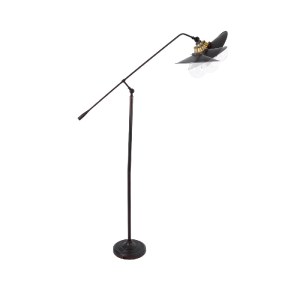 glo-01243-01243_7 GLOBOSTAR® SILENE 01243 VINTAGE ΕΠΙΔΑΠΕΔΙΟ ΦΩΤΙΣΤΙΚΟ ΜΟΝΟΦΩΤΟ 1 X E27 IP20 ΜΑΥΡΟ & ΧΡΥΣΟ Μ