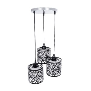 glo-01246-01246_6 GLOBOSTAR® RAINELDA 01246 ΜΟΝΤΕΡΝΟ ΚΡΕΜΑΣΤΟ ΦΩΤΙΣΤΙΚΟ ΠΛΕΓΜΑ ΤΡΙΦΩΤΟ 3 X E27 IP20 ΜΑΥΡΟ ΜΕ