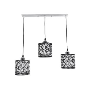 glo-01247-01247_4 GLOBOSTAR® RAINELDA 01247 ΜΟΝΤΕΡΝΟ ΚΡΕΜΑΣΤΟ ΦΩΤΙΣΤΙΚΟ ΠΛΕΓΜΑ ΤΡΙΦΩΤΟ 3 X E27 IP20 ΜΑΥΡΟ ΜΕ