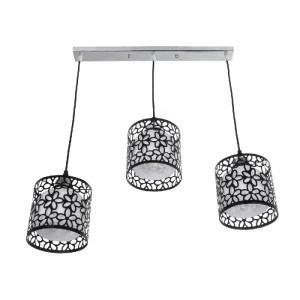 glo-01247-01247_5 GLOBOSTAR® RAINELDA 01247 ΜΟΝΤΕΡΝΟ ΚΡΕΜΑΣΤΟ ΦΩΤΙΣΤΙΚΟ ΠΛΕΓΜΑ ΤΡΙΦΩΤΟ 3 X E27 IP20 ΜΑΥΡΟ ΜΕ