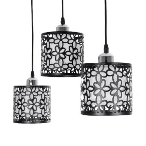 glo-01247-01247_7 GLOBOSTAR® RAINELDA 01247 ΜΟΝΤΕΡΝΟ ΚΡΕΜΑΣΤΟ ΦΩΤΙΣΤΙΚΟ ΠΛΕΓΜΑ ΤΡΙΦΩΤΟ 3 X E27 IP20 ΜΑΥΡΟ ΜΕ