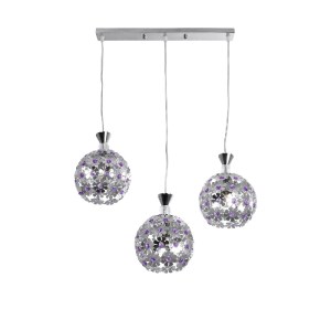 glo-01249-01249_2 GLOBOSTAR® BOUQUET 01249 ΜΟΝΤΕΡΝΟ ΚΡΕΜΑΣΤΟ ΦΩΤΙΣΤΙΚΟ ΜΠΑΛΑ ΤΡΙΦΩΤΟ 3 X E27 IP20 ΑΣΗΜΙ ΜΕΤΑ