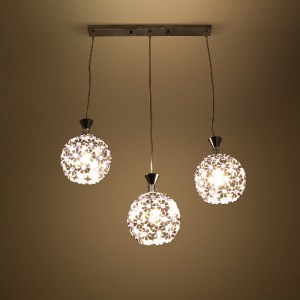glo-01249-01249_3 GLOBOSTAR® BOUQUET 01249 ΜΟΝΤΕΡΝΟ ΚΡΕΜΑΣΤΟ ΦΩΤΙΣΤΙΚΟ ΜΠΑΛΑ ΤΡΙΦΩΤΟ 3 X E27 IP20 ΑΣΗΜΙ ΜΕΤΑ