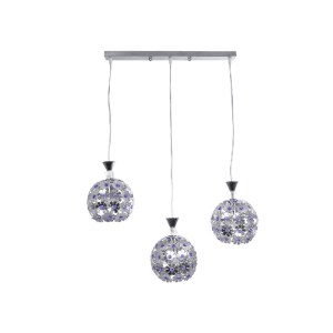glo-01249-01249_4 GLOBOSTAR® BOUQUET 01249 ΜΟΝΤΕΡΝΟ ΚΡΕΜΑΣΤΟ ΦΩΤΙΣΤΙΚΟ ΜΠΑΛΑ ΤΡΙΦΩΤΟ 3 X E27 IP20 ΑΣΗΜΙ ΜΕΤΑ