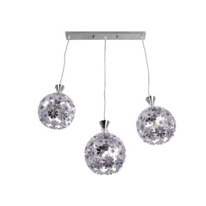 glo-01249-01249_5 GLOBOSTAR® BOUQUET 01249 ΜΟΝΤΕΡΝΟ ΚΡΕΜΑΣΤΟ ΦΩΤΙΣΤΙΚΟ ΜΠΑΛΑ ΤΡΙΦΩΤΟ 3 X E27 IP20 ΑΣΗΜΙ ΜΕΤΑ