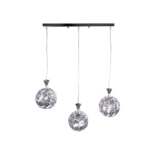 glo-01249-01249_6 GLOBOSTAR® BOUQUET 01249 ΜΟΝΤΕΡΝΟ ΚΡΕΜΑΣΤΟ ΦΩΤΙΣΤΙΚΟ ΜΠΑΛΑ ΤΡΙΦΩΤΟ 3 X E27 IP20 ΑΣΗΜΙ ΜΕΤΑ