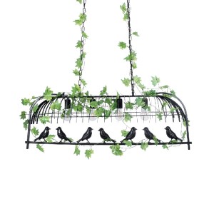 glo-01255-01255_2 GLOBOSTAR® NEST 01255 VINTAGE ΚΡΕΜΑΣΤΟ ΦΩΤΙΣΤΙΚΟ ΦΙΓΟΥΡΑ ΠΟΛΥΦΩΤΟ 4 X E27 IP20 MΑΥΡΟ ΜΕΤΑΛ
