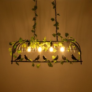 glo-01255-01255_3 GLOBOSTAR® NEST 01255 VINTAGE ΚΡΕΜΑΣΤΟ ΦΩΤΙΣΤΙΚΟ ΦΙΓΟΥΡΑ ΠΟΛΥΦΩΤΟ 4 X E27 IP20 MΑΥΡΟ ΜΕΤΑΛ