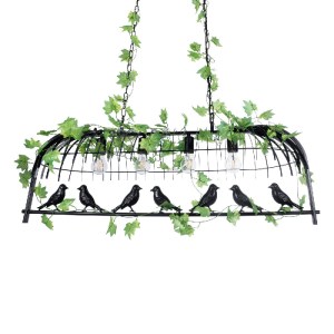 glo-01255-01255_5 GLOBOSTAR® NEST 01255 VINTAGE ΚΡΕΜΑΣΤΟ ΦΩΤΙΣΤΙΚΟ ΦΙΓΟΥΡΑ ΠΟΛΥΦΩΤΟ 4 X E27 IP20 MΑΥΡΟ ΜΕΤΑΛ